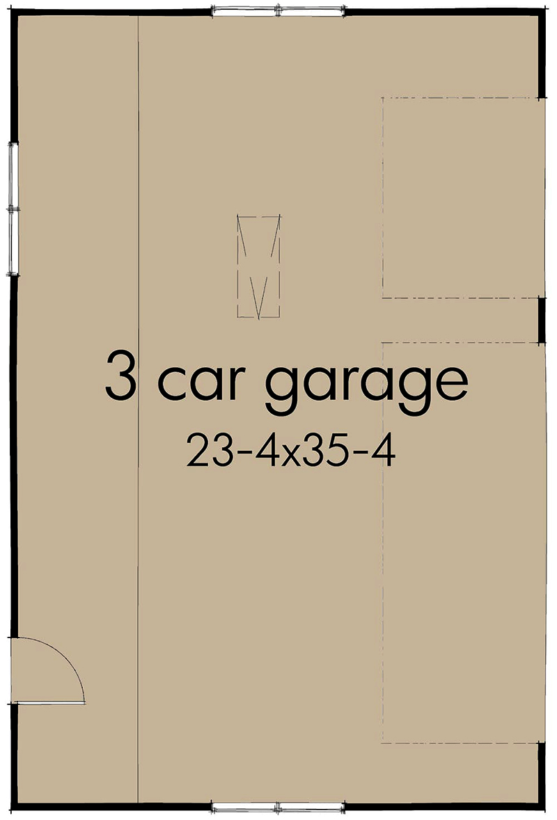 Floor Plan Garage of Country Plan #117-1127