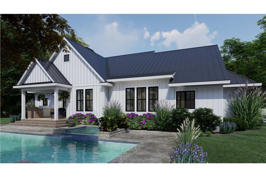 Rear View of this 3-Bedroom,2192 Sq Ft Plan -2192