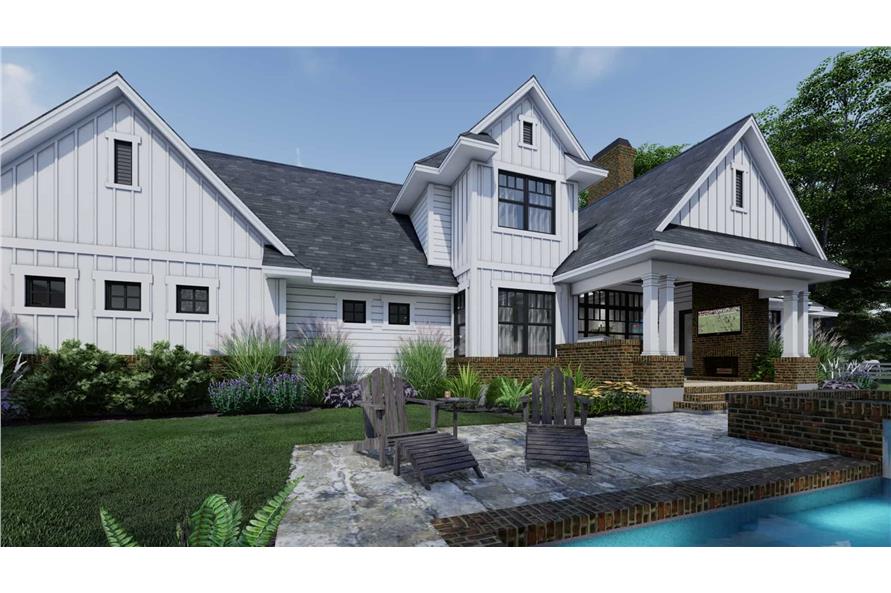Rear View of this 4-Bedroom,2829 Sq Ft Plan -2829