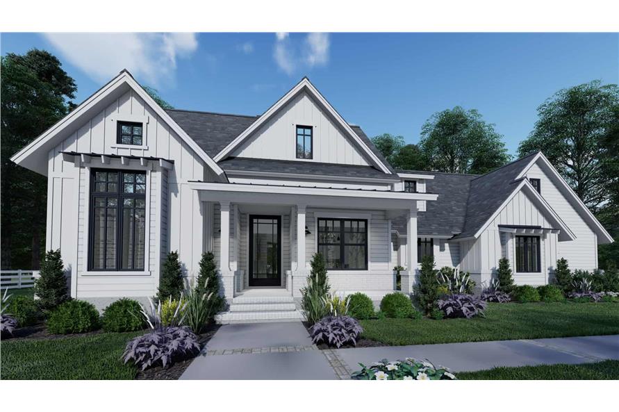 Front View of this 3-Bedroom,1486 Sq Ft Plan -117-1140