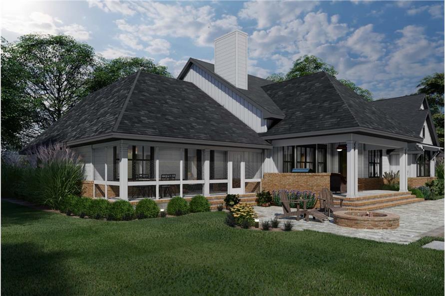 Side View of this 4-Bedroom,3077 Sq Ft Plan -117-1142