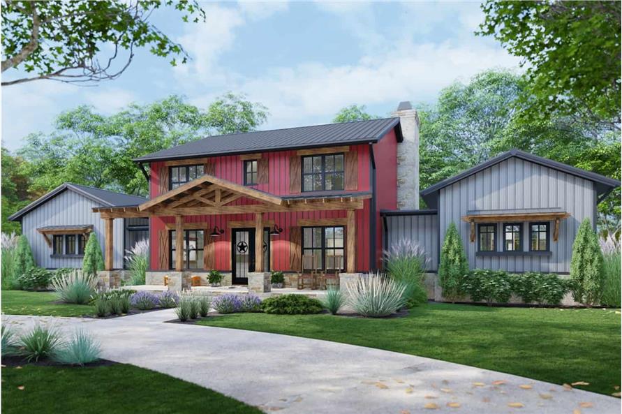 Front View of this 3-Bedroom,3177 Sq Ft Plan -117-1144