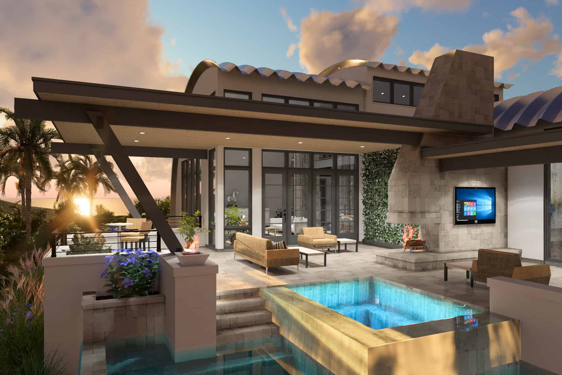 Pool of this 3-Bedroom,2490 Sq Ft Plan -117-1145