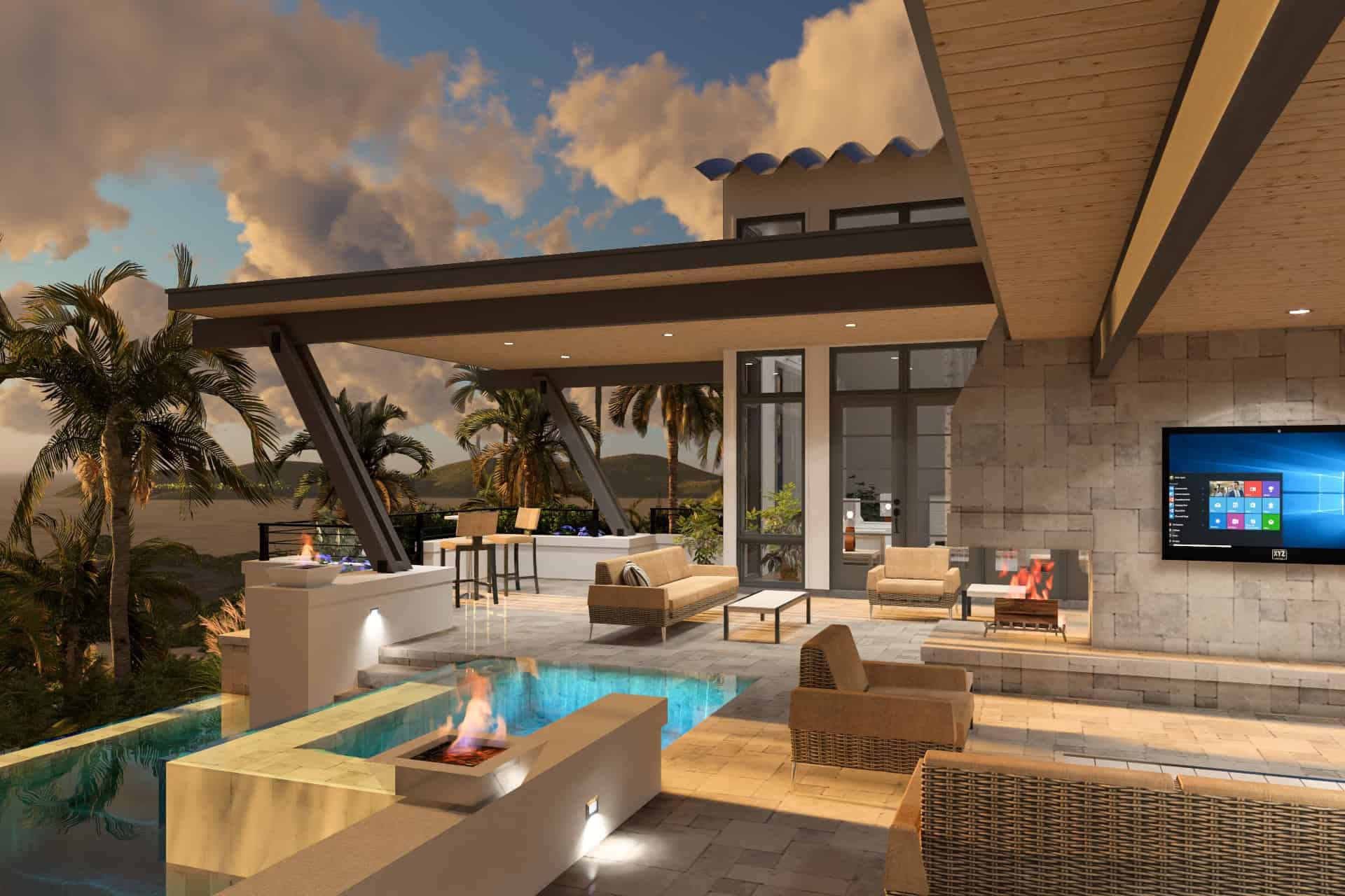 Pool of this 3-Bedroom,2490 Sq Ft Plan -117-1145