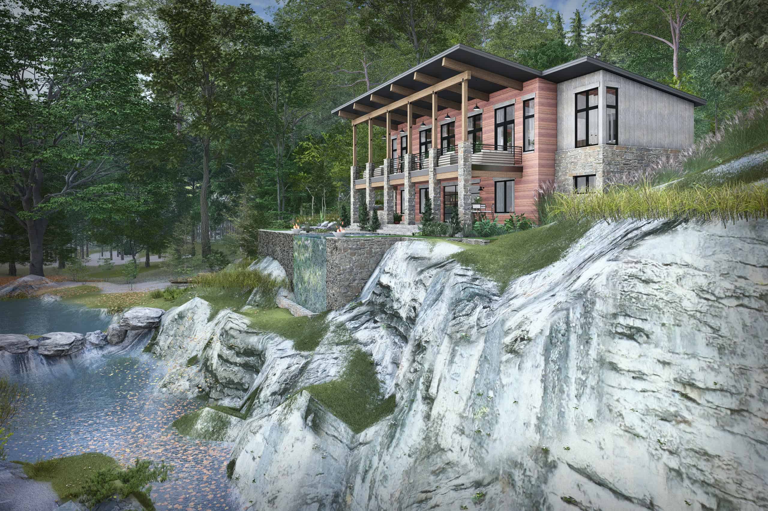 Rear View of this 3-Bedroom,1550 Sq Ft Plan -117-1147