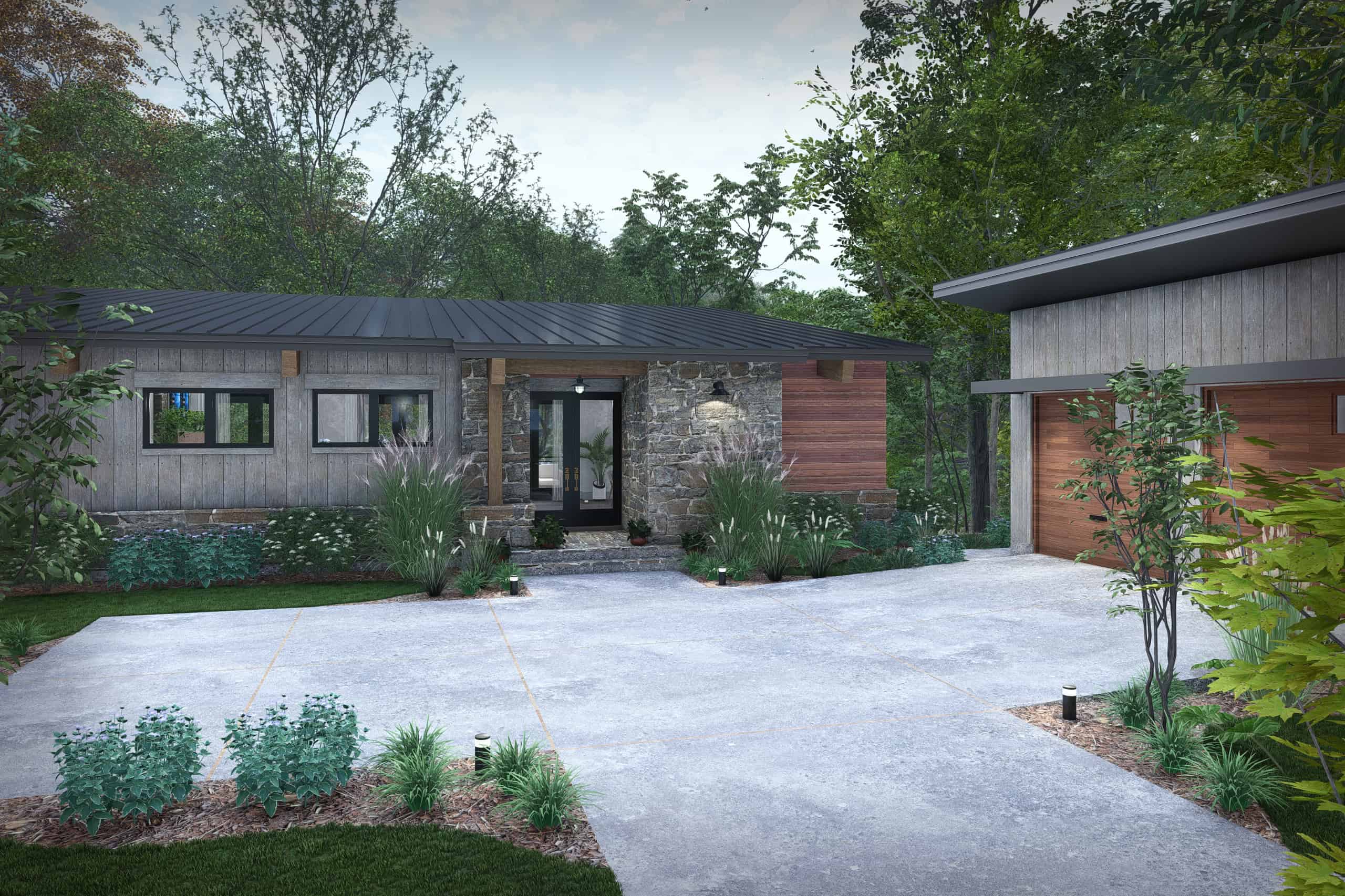 Front View of this 3-Bedroom,1550 Sq Ft Plan -117-1147