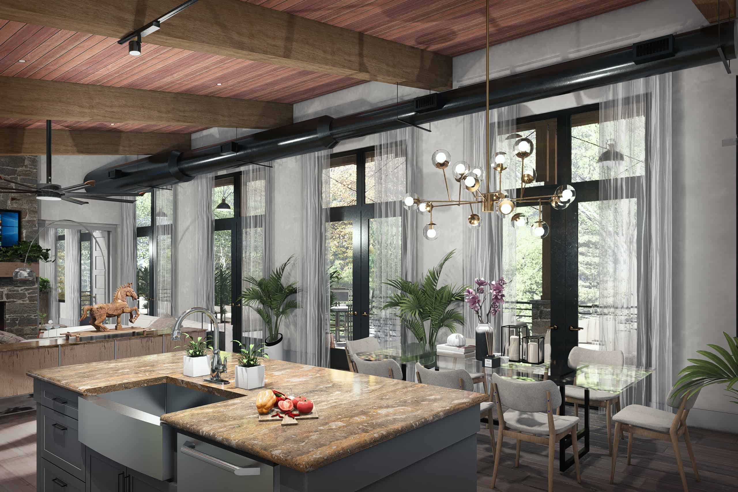 Kitchen: Kitchen Island of this 3-Bedroom,1550 Sq Ft Plan -117-1147