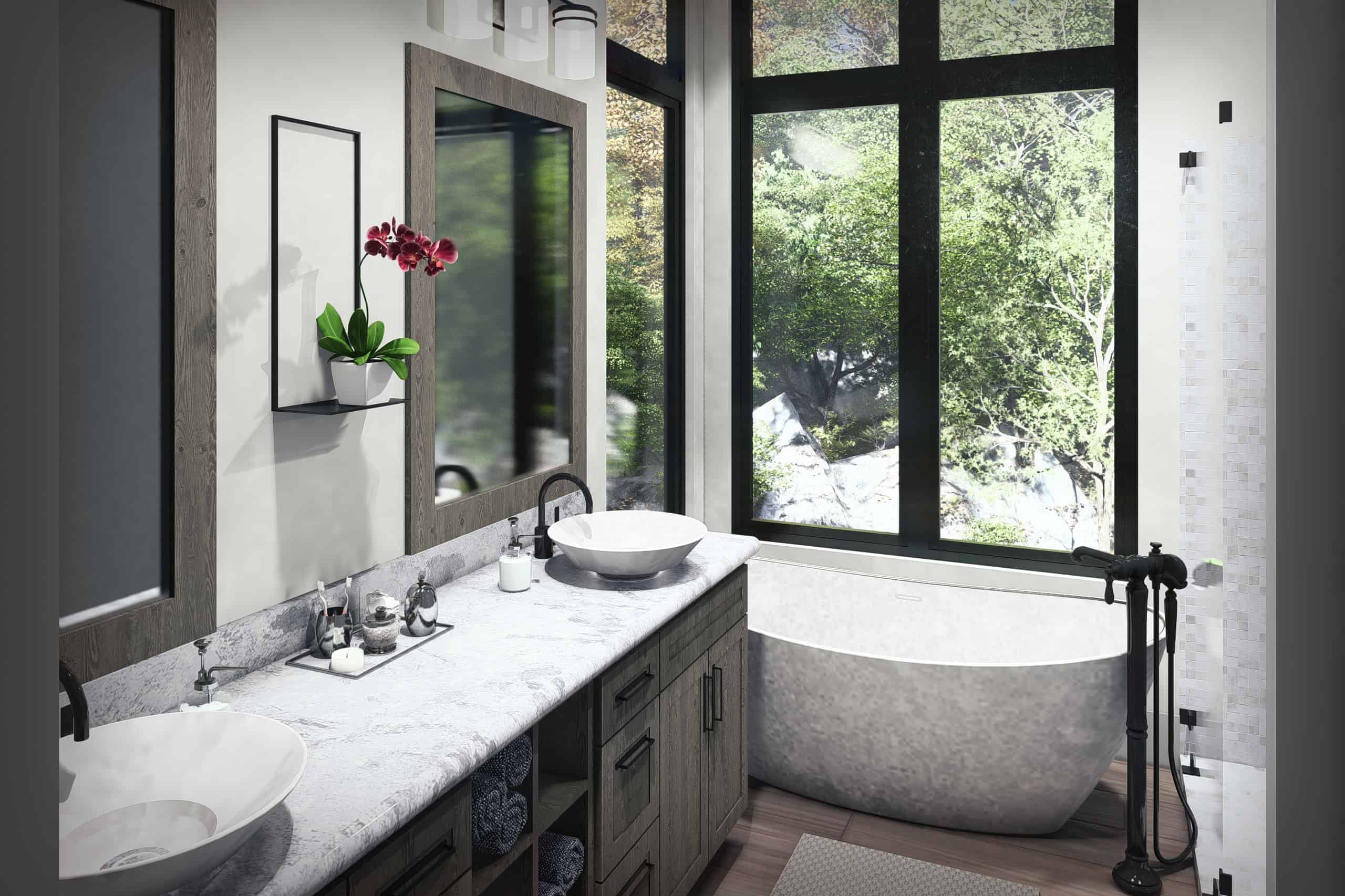 Master Bathroom: Tub of this 3-Bedroom,1550 Sq Ft Plan -117-1147