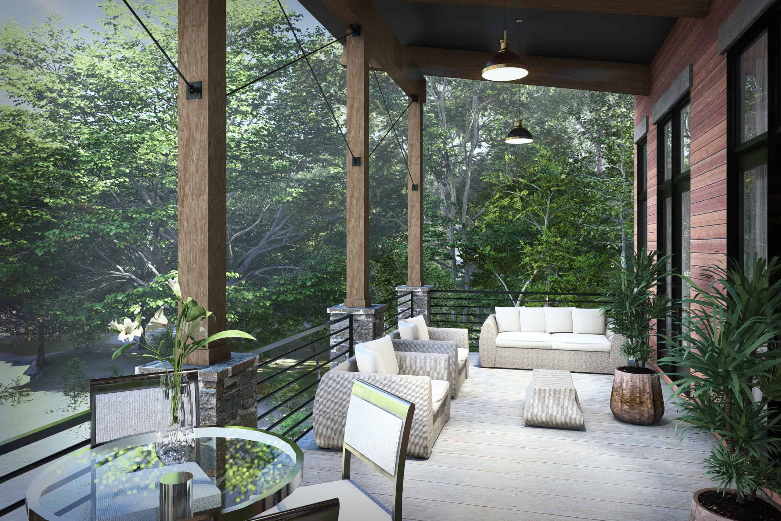 Porch of this 3-Bedroom,1550 Sq Ft Plan -117-1147