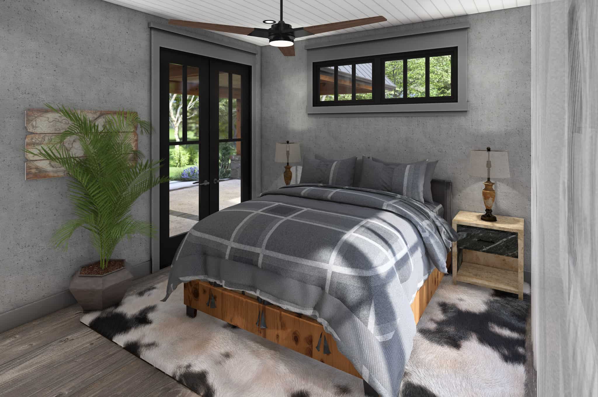 Master Bedroom of this 4-Bedroom,1428 Sq Ft Plan -117-1148