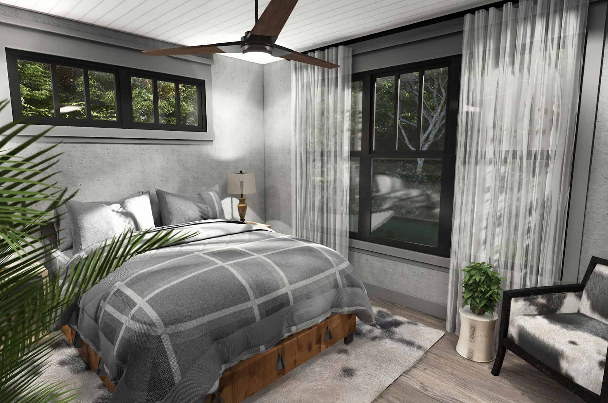 Master Bedroom of this 4-Bedroom,1428 Sq Ft Plan -117-1148