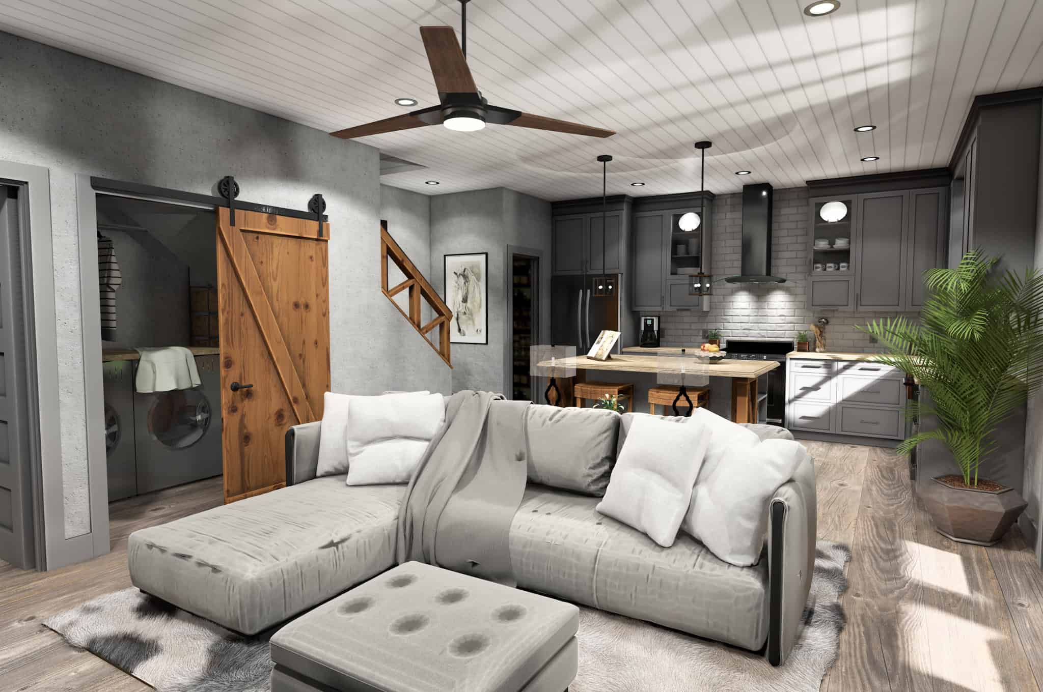 Family Room of this 4-Bedroom,1428 Sq Ft Plan -117-1148