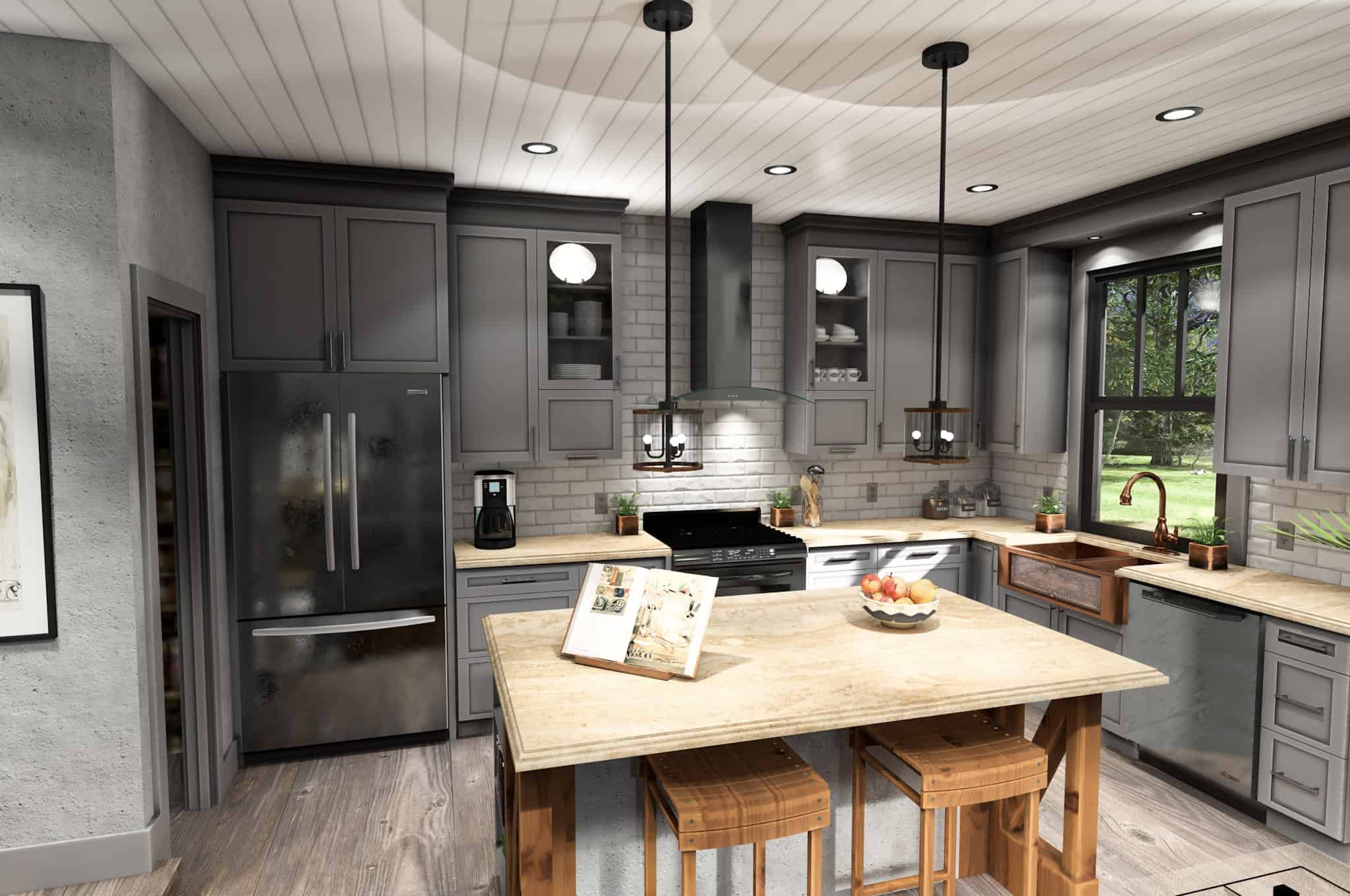 Kitchen: Kitchen Island of this 4-Bedroom,1428 Sq Ft Plan -117-1148