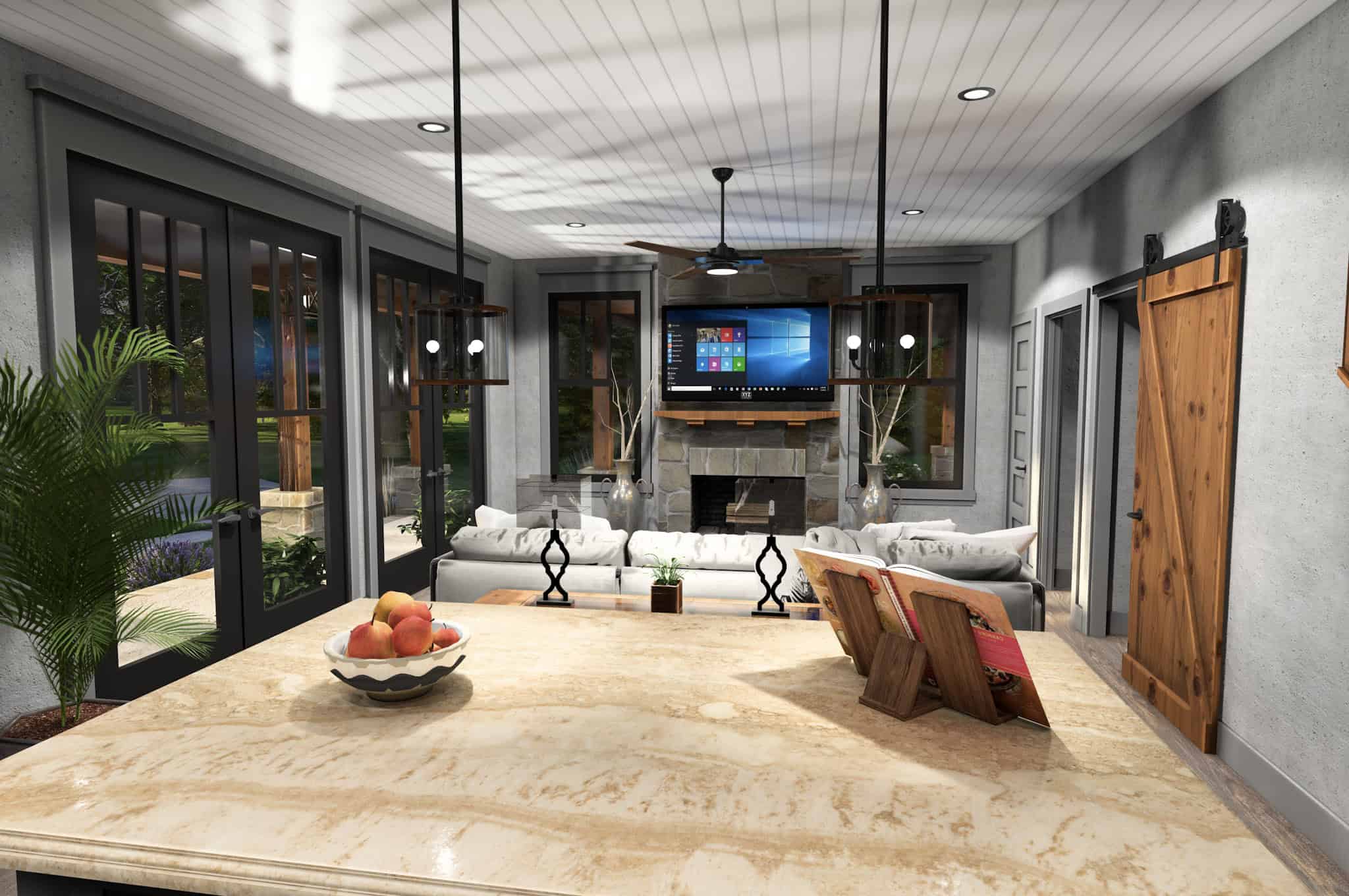 Kitchen: Kitchen Island of this 4-Bedroom,1428 Sq Ft Plan -117-1148