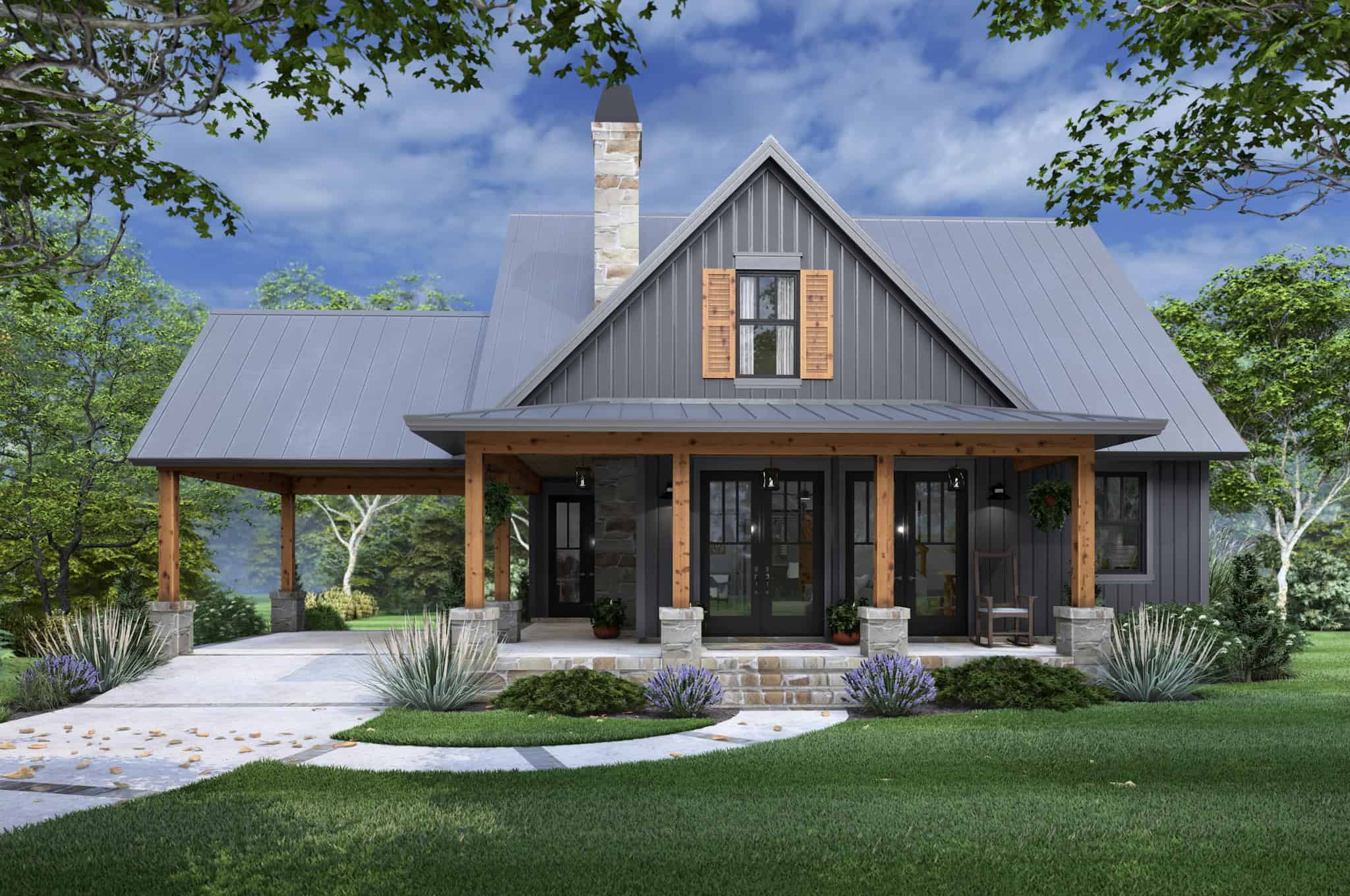 Front View of this 4-Bedroom,1428 Sq Ft Plan -117-1148