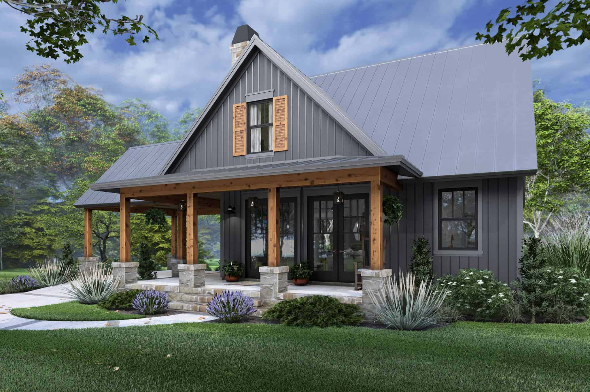 Right Side View of this 4-Bedroom,1428 Sq Ft Plan -117-1148