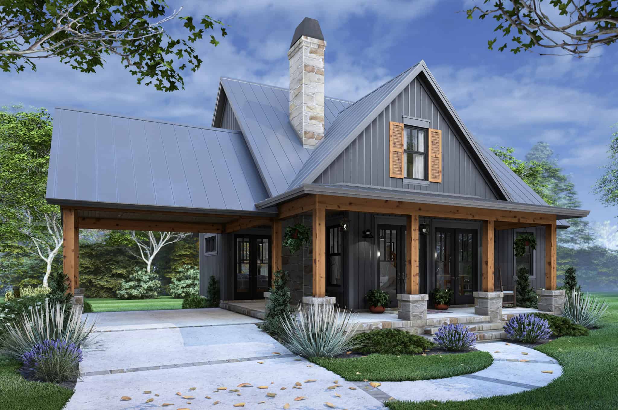 Left Side View of this 4-Bedroom,1428 Sq Ft Plan -117-1148