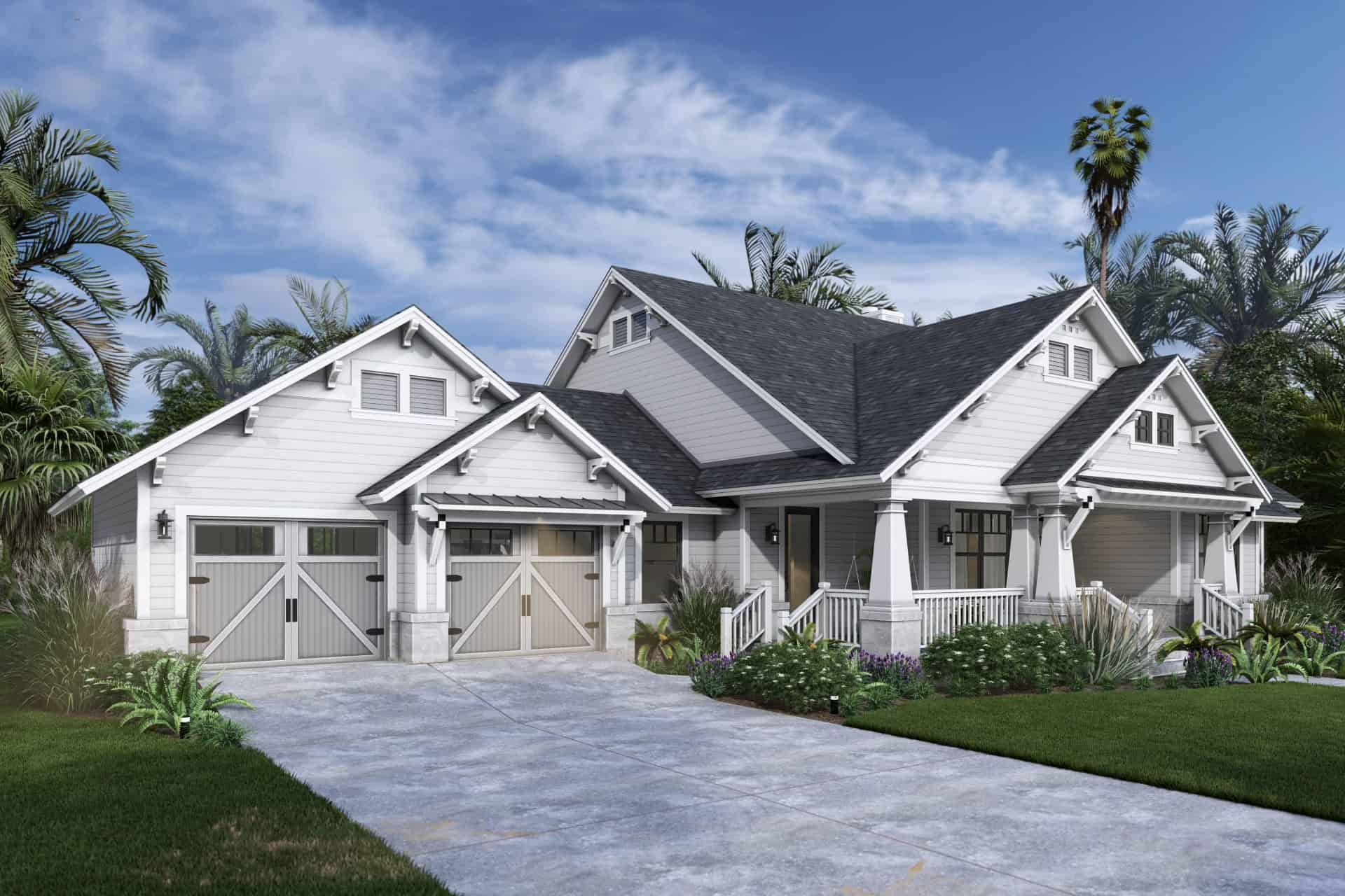 Left Side View of this 3-Bedroom,2036 Sq Ft Plan -117-1149