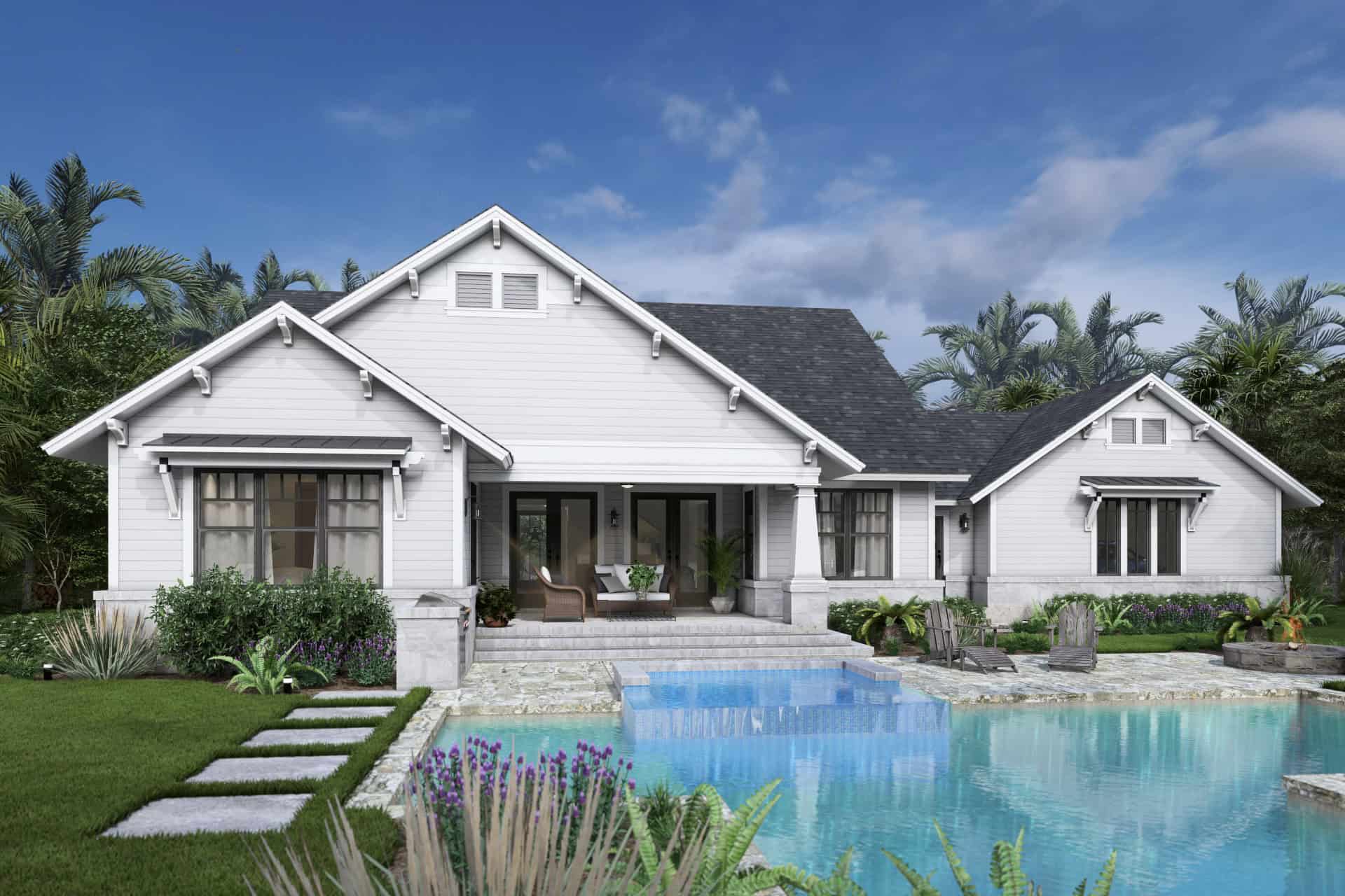 Rear View of this 3-Bedroom,2036 Sq Ft Plan -117-1149