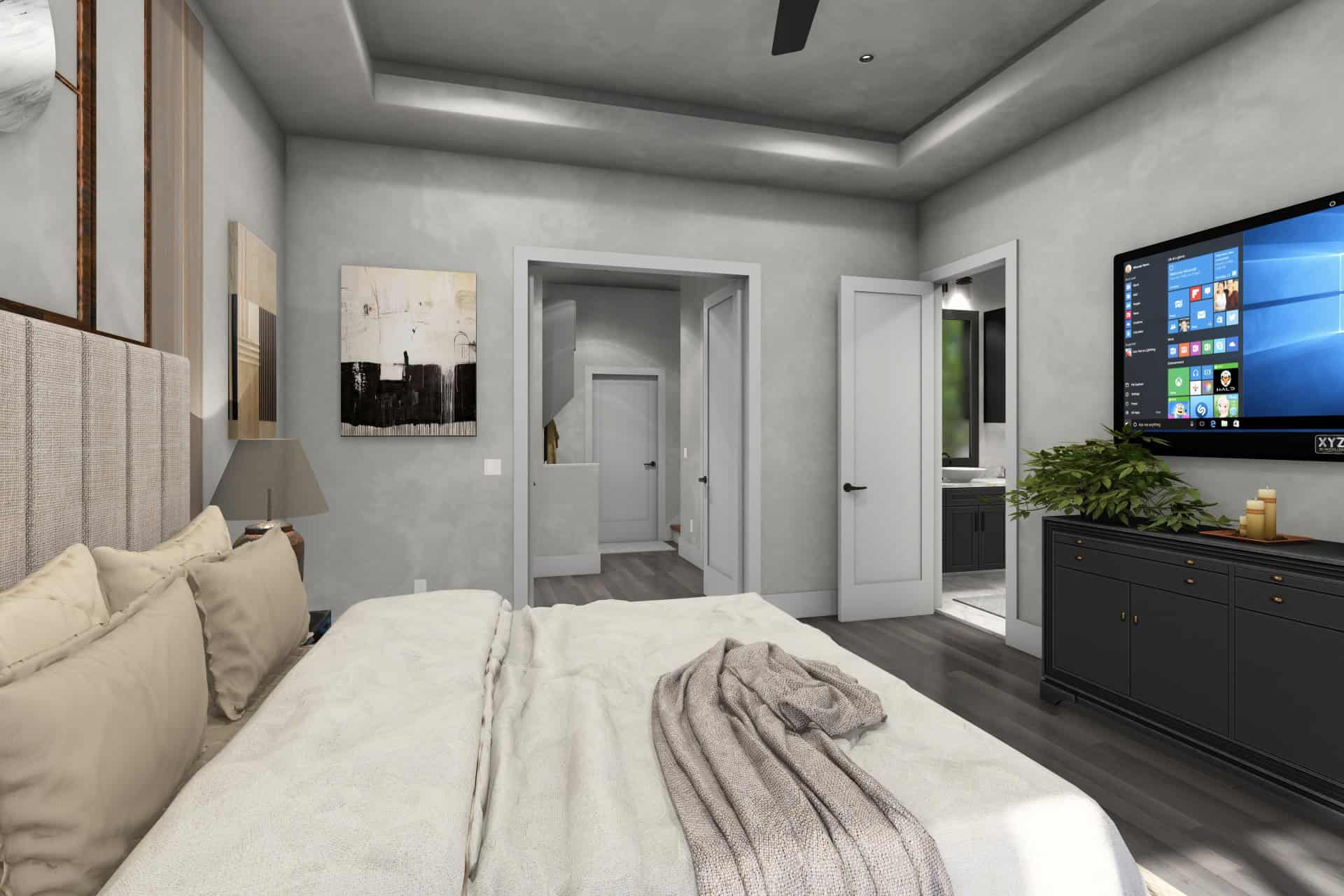 Master Bedroom of this 3-Bedroom,2093 Sq Ft Plan -117-1150