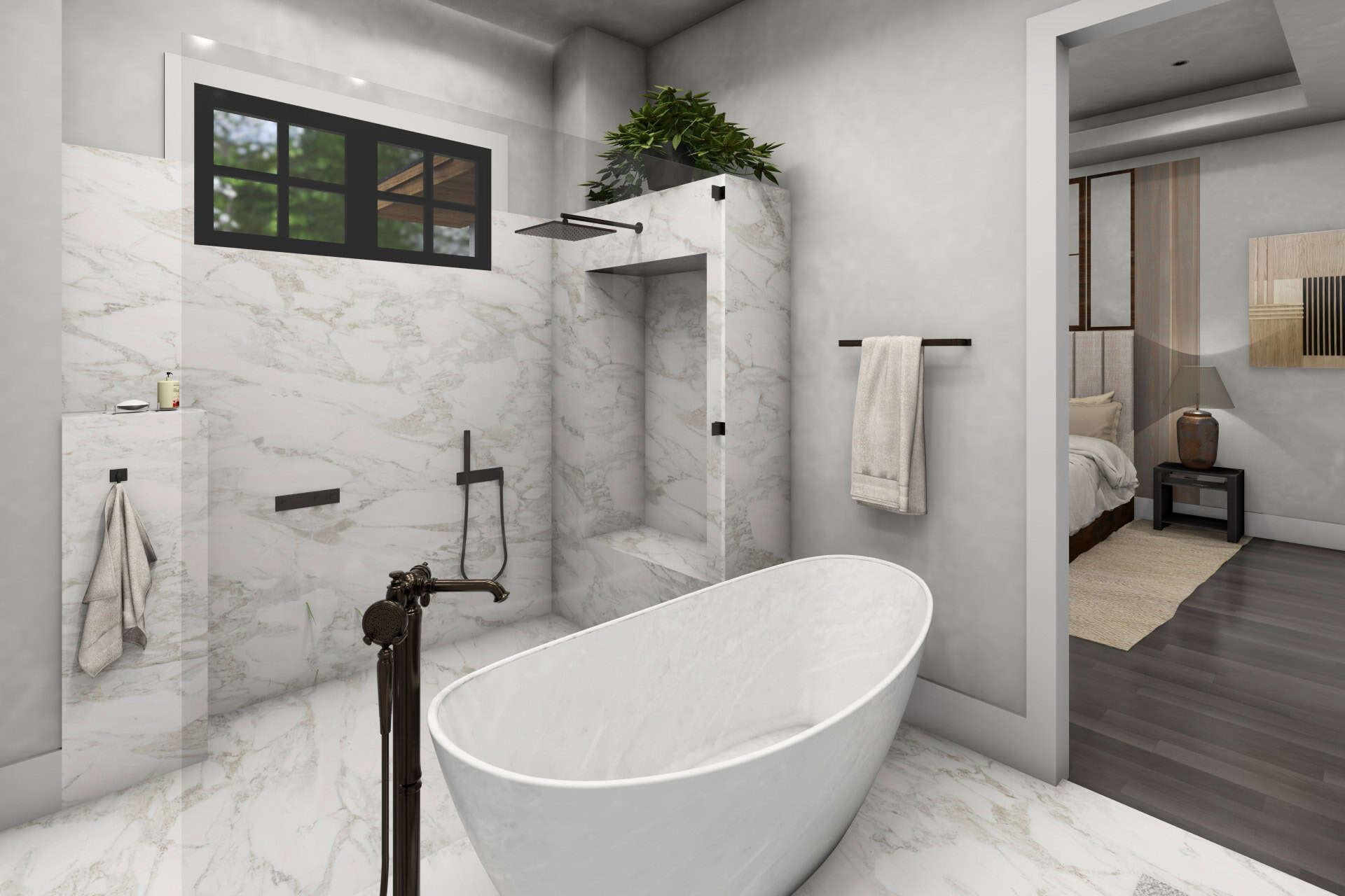 Master Bathroom: Tub of this 3-Bedroom,2093 Sq Ft Plan -117-1150