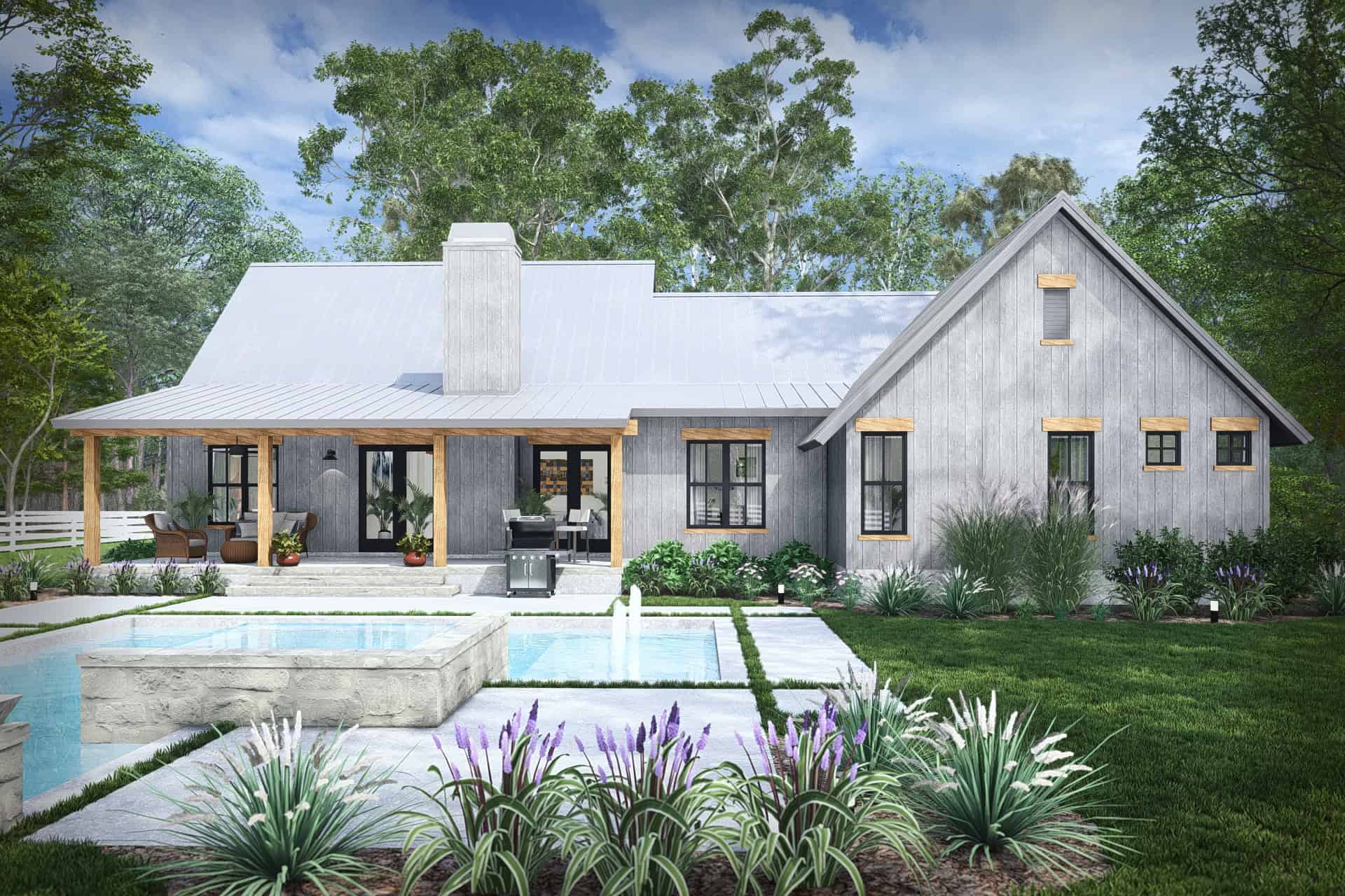 Rear View of this 3-Bedroom,2256 Sq Ft Plan -117-1154