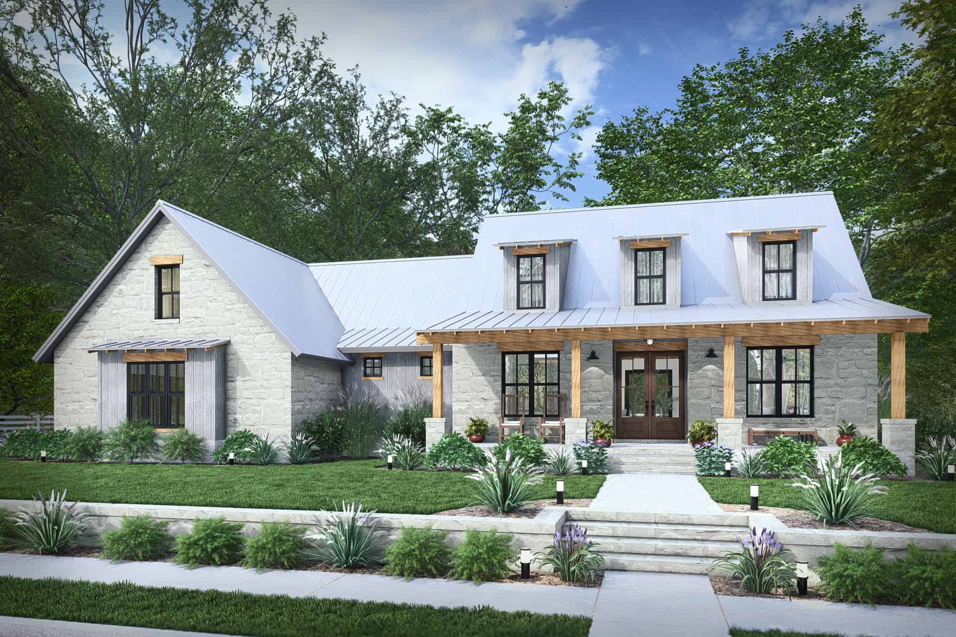 Front elevation of Country home (ThePlanCollection: House Plan #117-1154)