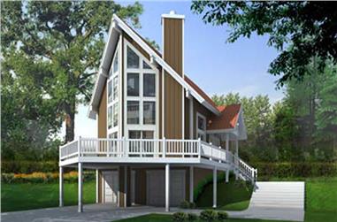 2-Bedroom, 1472 Sq Ft Contemporary House Plan - 119-1004 - Front Exterior