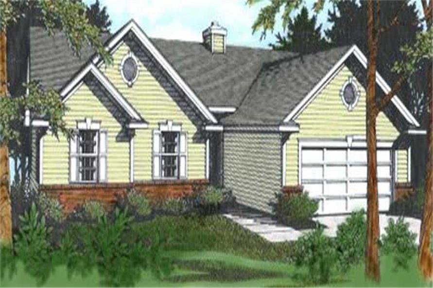 Front View of this 3-Bedroom, 1453 Sq Ft Plan - 119-1012