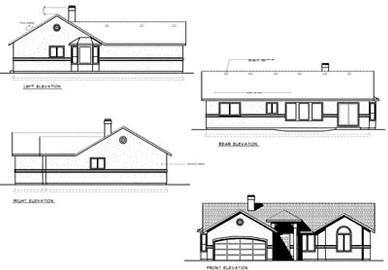 Floor Plan Second Story of Plan #119-1026