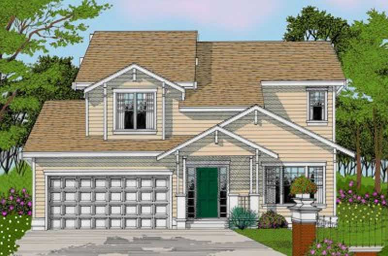 Front View of this 4-Bedroom, 2202 Sq Ft Plan - 119-1028