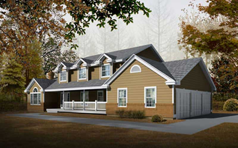 Home Plan Rear Elevation of this 4-Bedroom,2625 Sq Ft Plan -119-1061