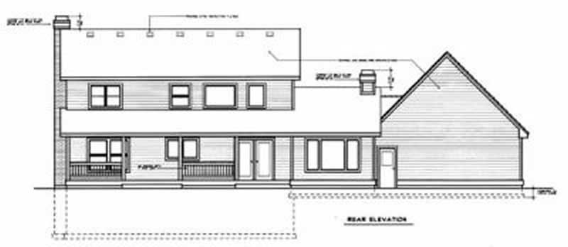 Home Plan Rear Elevation of this 3-Bedroom,2363 Sq Ft Plan -119-1066