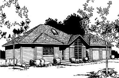 3-Bedroom, 1575 Sq Ft Ranch House Plan - 119-1079 - Front Exterior