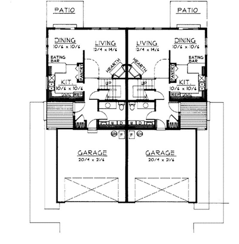 Floor Plan First Story of Multi-Unit Plan #119-1093