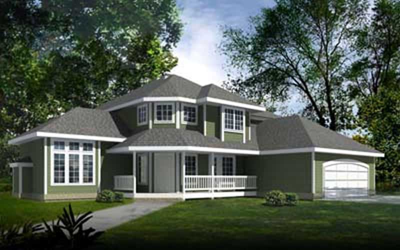 Front View of this 4-Bedroom, 2534 Sq Ft Plan - 119-1098