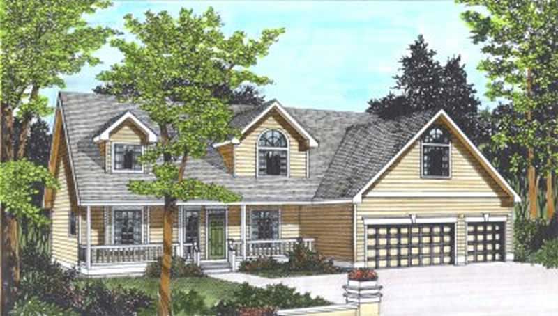 Front View of this 4-Bedroom, 2504 Sq Ft Plan - 119-1099