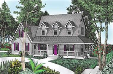 4-Bedroom, 2487 Sq Ft Country House Plan - 119-1100 - Front Exterior