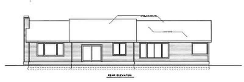 Home Plan Rear Elevation of this 3-Bedroom,1996 Sq Ft Plan -119-1106