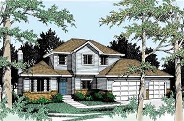 3-Bedroom, 1922 Sq Ft Traditional House Plan - 119-1107 - Front Exterior