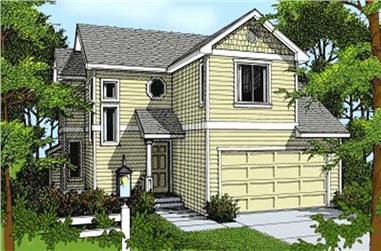 3-Bedroom, 1278 Sq Ft Small House Plans - 119-1114 - Front Exterior