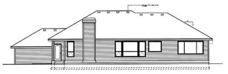 Home Plan Rear Elevation of this 3-Bedroom,2327 Sq Ft Plan -119-1141