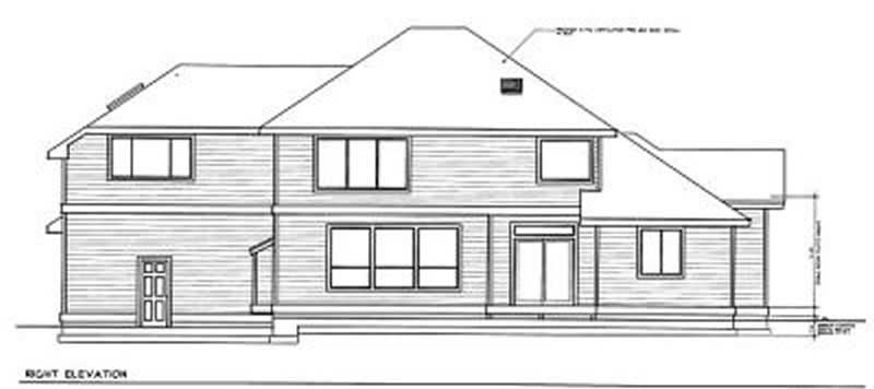 Home Plan Rear Elevation of this 4-Bedroom,2917 Sq Ft Plan -119-1147