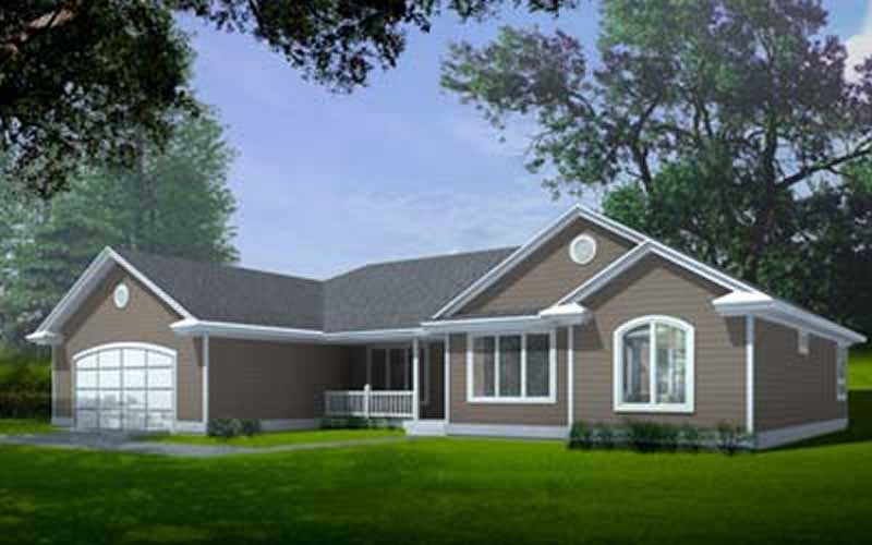 Front View of this 3-Bedroom, 2163 Sq Ft Plan - 119-1160
