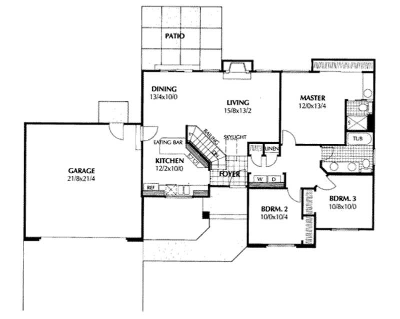 Small, Ranch House Plans Home Design DDI85110 1970