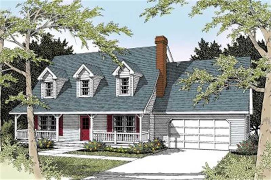 3-Bedroom, 1986 Sq Ft Country House Plan - 119-1174 - Front Exterior
