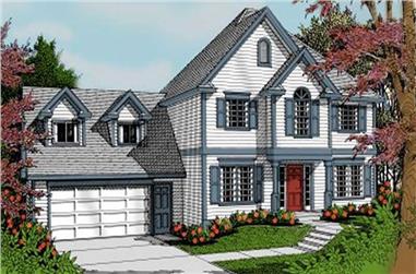 3-Bedroom, 1857 Sq Ft Country House Plan - 119-1176 - Front Exterior