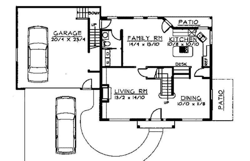 Floor Plan First Story of Country Plan #119-1176