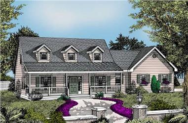 3-Bedroom, 1830 Sq Ft Country House Plan - 119-1177 - Front Exterior