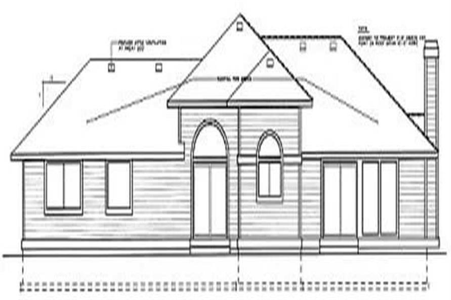 Home Plan Rear Elevation of this 3-Bedroom,1800 Sq Ft Plan -119-1178